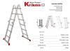 סולם אלומיניום מפרקי 5X4 רב מצבי  5.90 מטר KR-0335 
