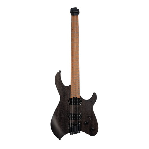 גיטרה חשמלית + נרתיק CORT SPACE G6MS SGTK headless Semi Gloss Trans Black