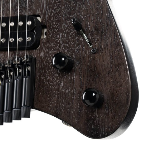 גיטרה חשמלית + נרתיק CORT SPACE G6MS SGTK headless Semi Gloss Trans Black