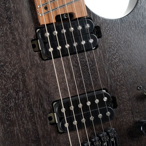 גיטרה חשמלית + נרתיק CORT SPACE G6MS SGTK headless Semi Gloss Trans Black
