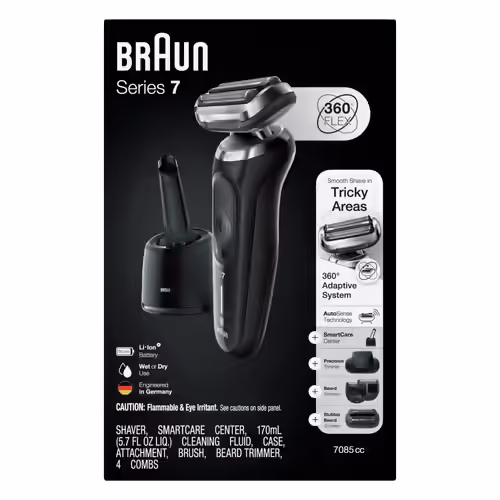 מכונת גילוח בראון סדרה 7 עם מתקן שטיפה Braun 7085CC
