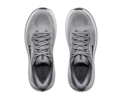 נעלי ריצה HOKA Clifton 11 Wide לגברים HOK308M-GLCT בגוון אפור גלקטי/כוכבים - מבט צד על סוליית CMEVA גבוהה ברוחב 2E לריצת כביש - מבט צד