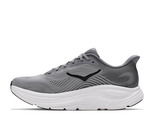 נעלי ריצה HOKA Clifton 11 Wide לגברים HOK308M-GLCT בגוון אפור גלקטי/כוכבים - מבט צד על סוליית CMEVA גבוהה ברוחב 2E לריצת כביש - פרטי מוצר