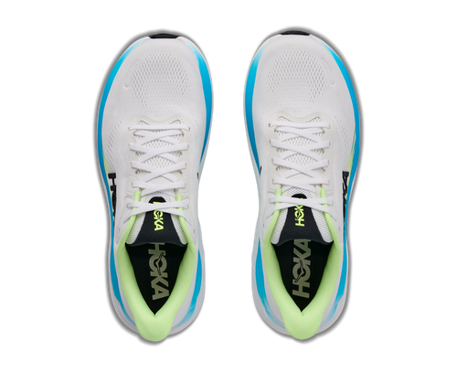 נעלי ריצה HOKA Clifton 11 Wide לגברים HOK308M-FLCK בגוון פרוסט/שחור - מבט צד על סוליית CMEVA גבוהה ברוחב 2E במידות עד US 15 - מבט צד