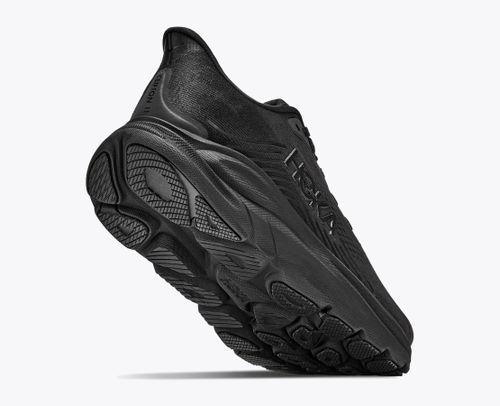 נעלי ריצה HOKA Clifton 11 X-Wide לגברים HOK309M-BBLC בשחור מלא - מבט צד על סוליית CMEVA גבוהה בתבנית רחבה במיוחד 4E - פרטים נוספים