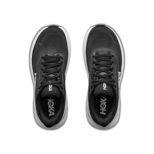נעלי ריצה HOKA Clifton 11 X-Wide לנשים HOK309W-BWHT בגוון שחור/לבן - מבט צד על סוליה לבנה גבוהה בתבנית רחבה במיוחד - אביזרים