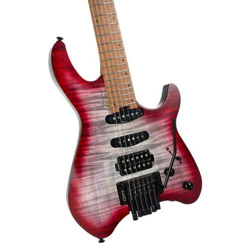 גיטרה חשמלית + נרתיק CORT SPACE G6TR SGLV headless Semi Gloss Lava