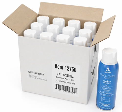 ארגז 12 יחידות ספריי ANDIS Cool Care Plus לחיטוי, קירור ותחזוקת להבים
