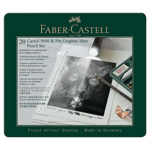 סט 20 עפרונות ועזרי רישום Faber Castell 