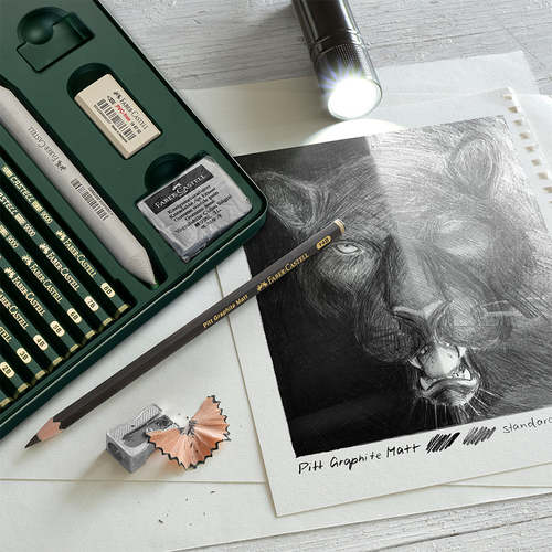 סט 20 עפרונות ועזרי רישום Faber Castell 