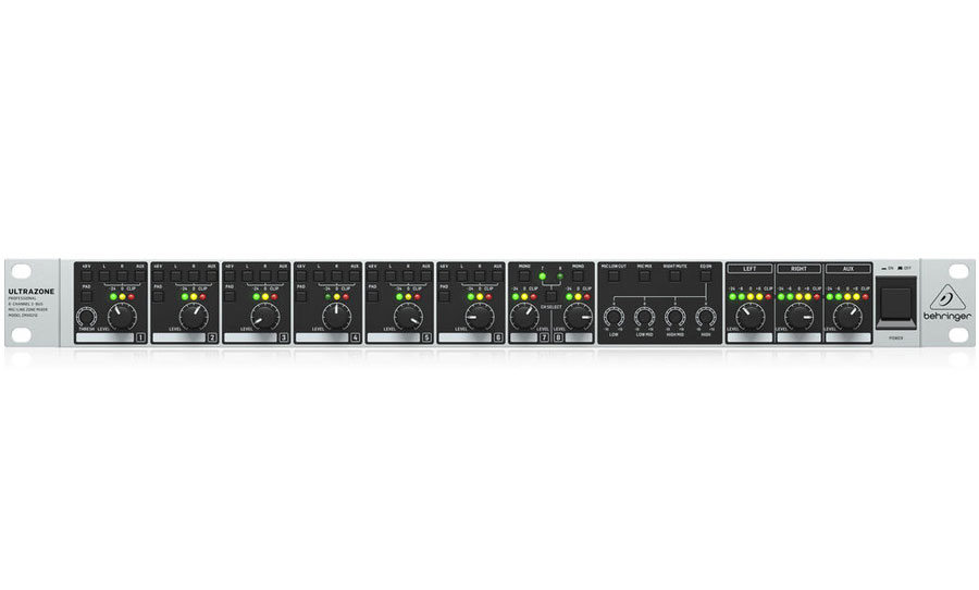 מיקסר 8 ערוצים להתקנות - Behringer Ultrazone ZMX8210