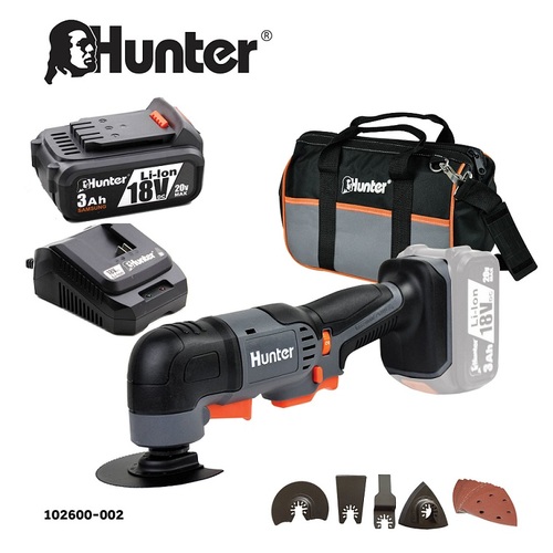 מולטיטול נטען בתיק גדול 18V + סוללה *2  + מטען HUNTER 
