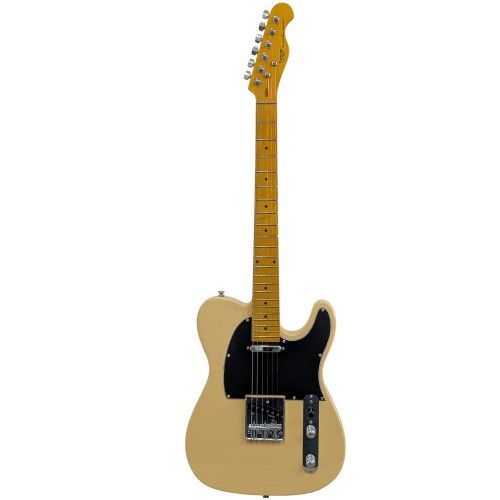 גיטרה חשמלית Tele Style SQOE SETL250 YO בצבע Vintage Yellow