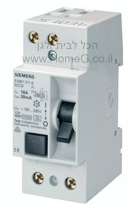 ממסר פחת חד פאזי SIEMENS 2X40A סימנס