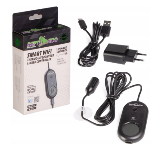 Repti-Zoo Smart Wi-Fi Thermo-Hygrometer – מד טמפרטורה ולחות חכם לטרריום