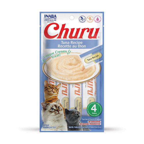 Inaba Churu — חטיף קרם טונה לחתולים 4 יחידות × 14 גרם