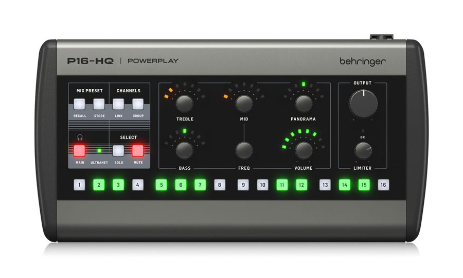 מיקסר אישי 16 ערוצים למוניטור - Behringer P16-HQ