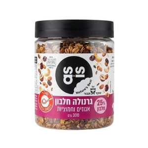 גרנולה חלבון as is אגוזים וחמוציות שקד תבור (300 גרם)