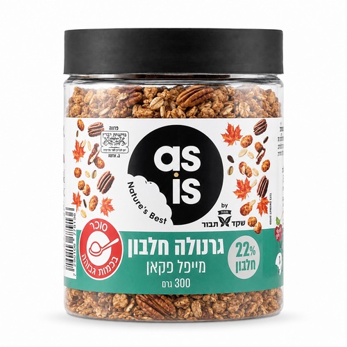 גרנולה חלבון as is מייפל פקאן שקד תבור – 300 גרם