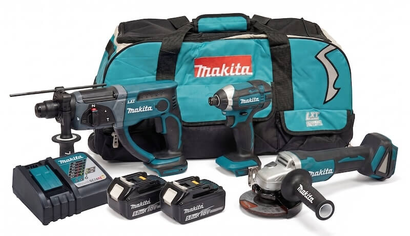 סט כלים נטענים 18V כולל סוללות 5.0Ah מקיטה Makita