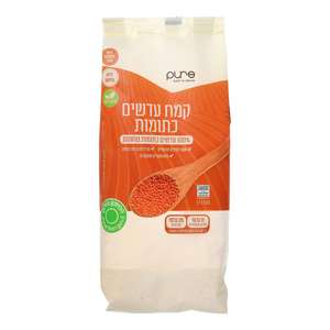 קמח עדשים כתומות  500 גרם pure