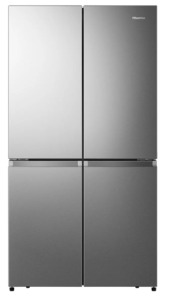מקרר 4 דלתות Hisense מקפיא תחתון בנפח 609 ליטר נטו דגם RQ72-SK בצבע נירוסטה