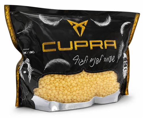 שעווה זהובה בפתיתים להסרת שיער CUPRA – מארז 1 ק״ג