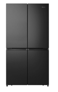 מקרר 4 דלתות הפוך נפח 609 ליטר דגם RQ72BK HISENSE נירוסטה מוברשת שחורה