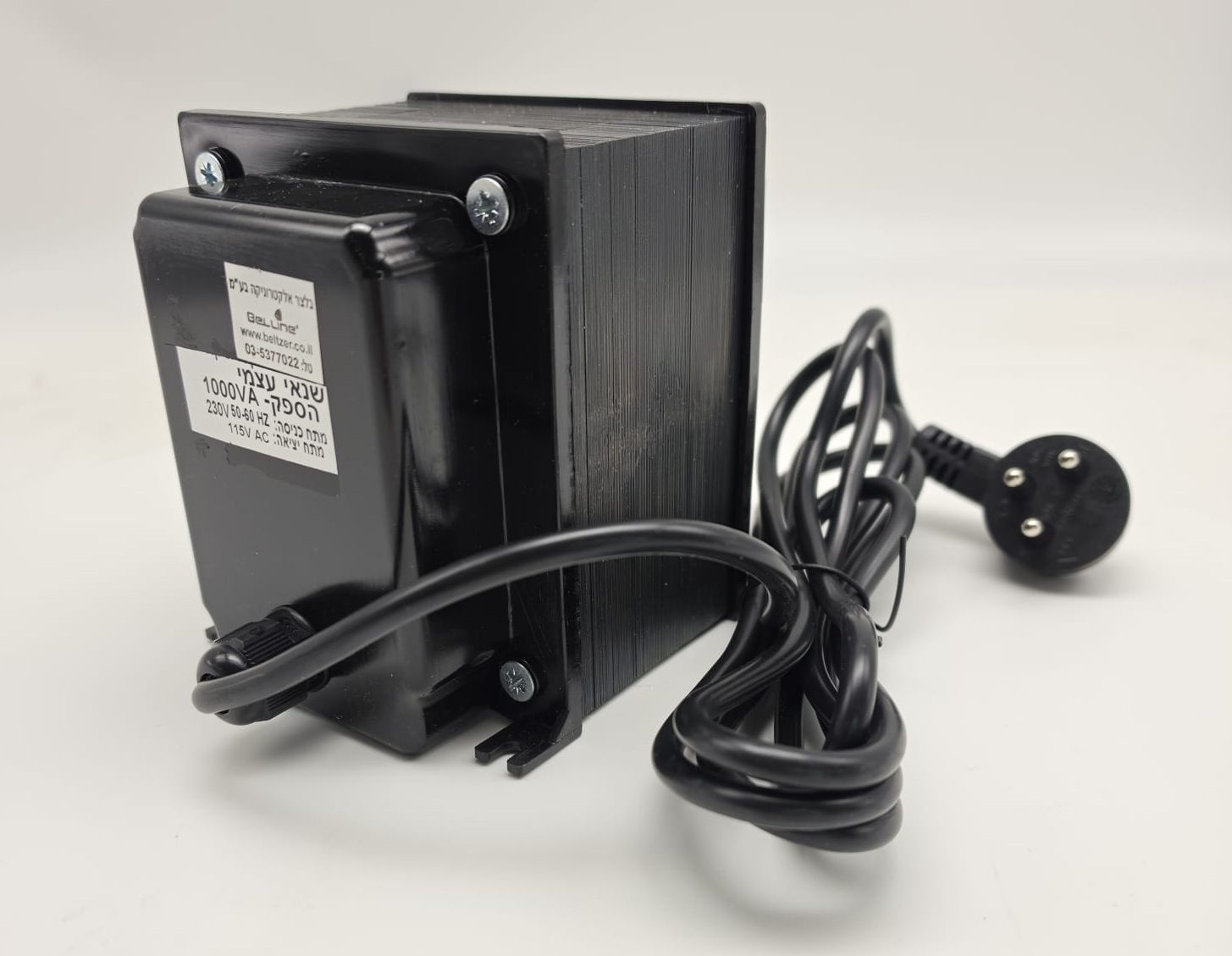 שנאי ממיר מתח 1000W מ-220V ל-110V  