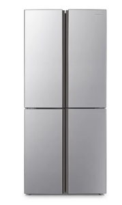 מקרר Hisense ארבע דלתות הפוך בנפח 427 ליטר נטו דגם RQ57S בצבע נירוסטה