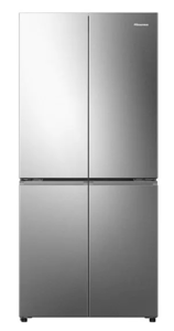 מקרר Hisense ארבע דלתות הפוך בנפח 483 ליטר נטו דגם RQ58S בצבע נירוסטה