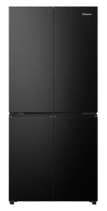 מקרר Hisense ארבע דלתות הפוך בנפח 483 ליטר נטו דגם RQ58B בצבע נירוסטה מושחרת