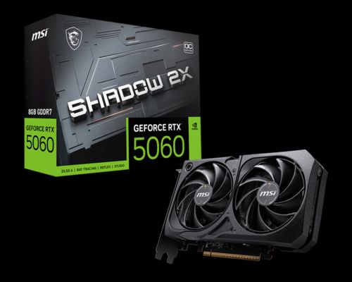 כרטיס מסך MSI GeForce RTX 5060 8G SHADOW 2X OC 