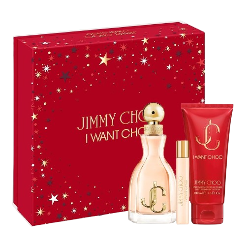 Jimmy Choo I Want Choo Gift Set 100ML EDP + 10ML EDP + 100ML Body Lotion מארז ג