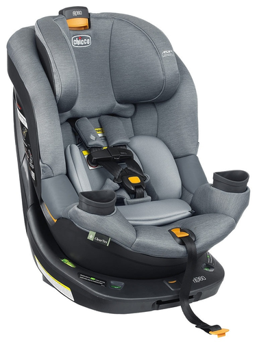 כסא בטיחות מסתובב פיט 360 Fit עם בדי קלירטקס ClearTex ללא כימיקלים ומנגנון התקנה LeverLock - אפור כסוף Titanium 2