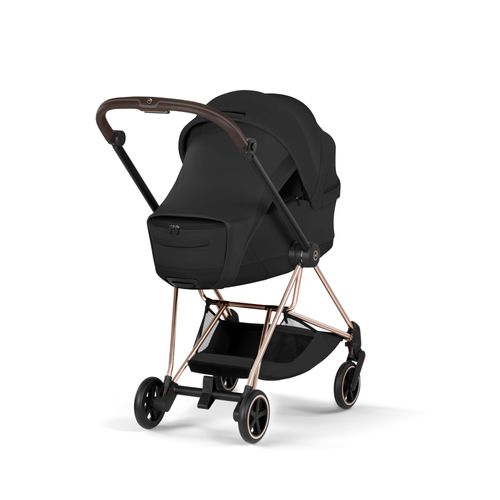 עגלת תינוק מיוס Sepia Black Mios 4 שחור, שלדה כרום חום 