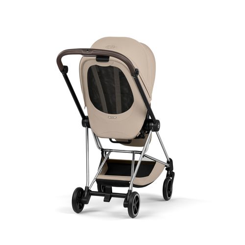 עגלת תינוק מיוס Cozy Beige Mios 4 בז' שלדה כרום חום