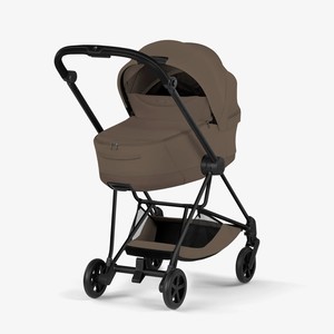 עגלת תינוק מיוס Coconut Brown Mios 4 חום, שלדה שחור מט