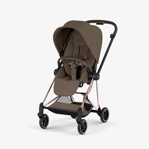 עגלת תינוק מיוס Coconut Brown Mios 4 חום, שלדה שחור מט