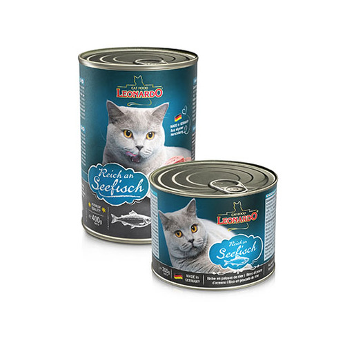 לאונרדו - Leonardo - מזון חתולים מעדן דגים - Rich in Ocean Fish - פחית 200 גרם 10% הנחה בקניית 10 יח 