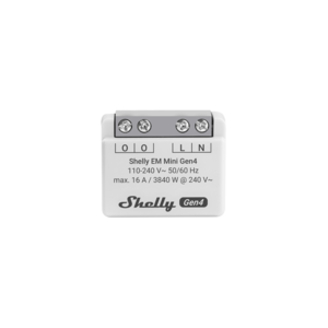 מד אנרגיה חכם זעיר Shelly EM Mini Gen4 כולל שנאי זרם – Wi-Fi, Zigbee & Matter