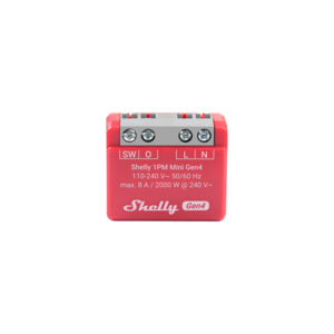 ממסר חכם זעיר Shelly 1PM Mini Gen4 עם מדידת אנרגיה – Wi-Fi, Zigbee & Matter