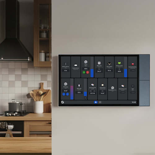 מסך מגע חכם לקיר Shelly Wall Display XL אפור – מרכז שליטה חכם לבית
