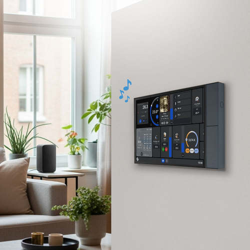 מסך מגע חכם לקיר Shelly Wall Display XL אפור – מרכז שליטה חכם לבית