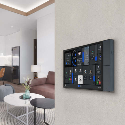 מסך מגע חכם לקיר Shelly Wall Display XL אפור – מרכז שליטה חכם לבית