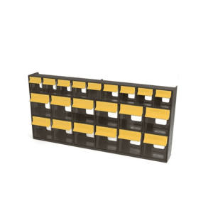 סט מערכת אחסון רב-תאית HULIOT 6+6+9 | צהוב – לארגון חלקים ואביזרים