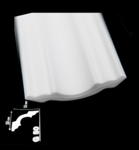 קרניז פוליסטירן 50*50 קלקר חלק VIDELLA g-50