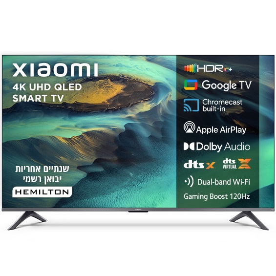 טלוויזיה חכמה 43" 4K UHD QLED ללא שוליים Xiaomi שיאומי TV A Pro 43 (2026) L43MB-APME