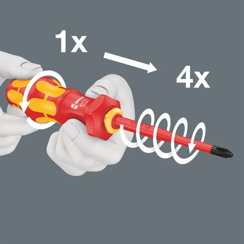 סט מברגים מבודדים VDE טורבו 16 חלקים Wera Kraftform Kompakt Turbo i 1 דגם 05006640001