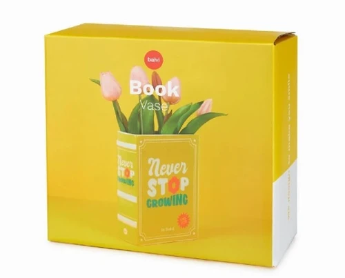 אגרטל ותומך ספרים Book Vase - צבע צהוב